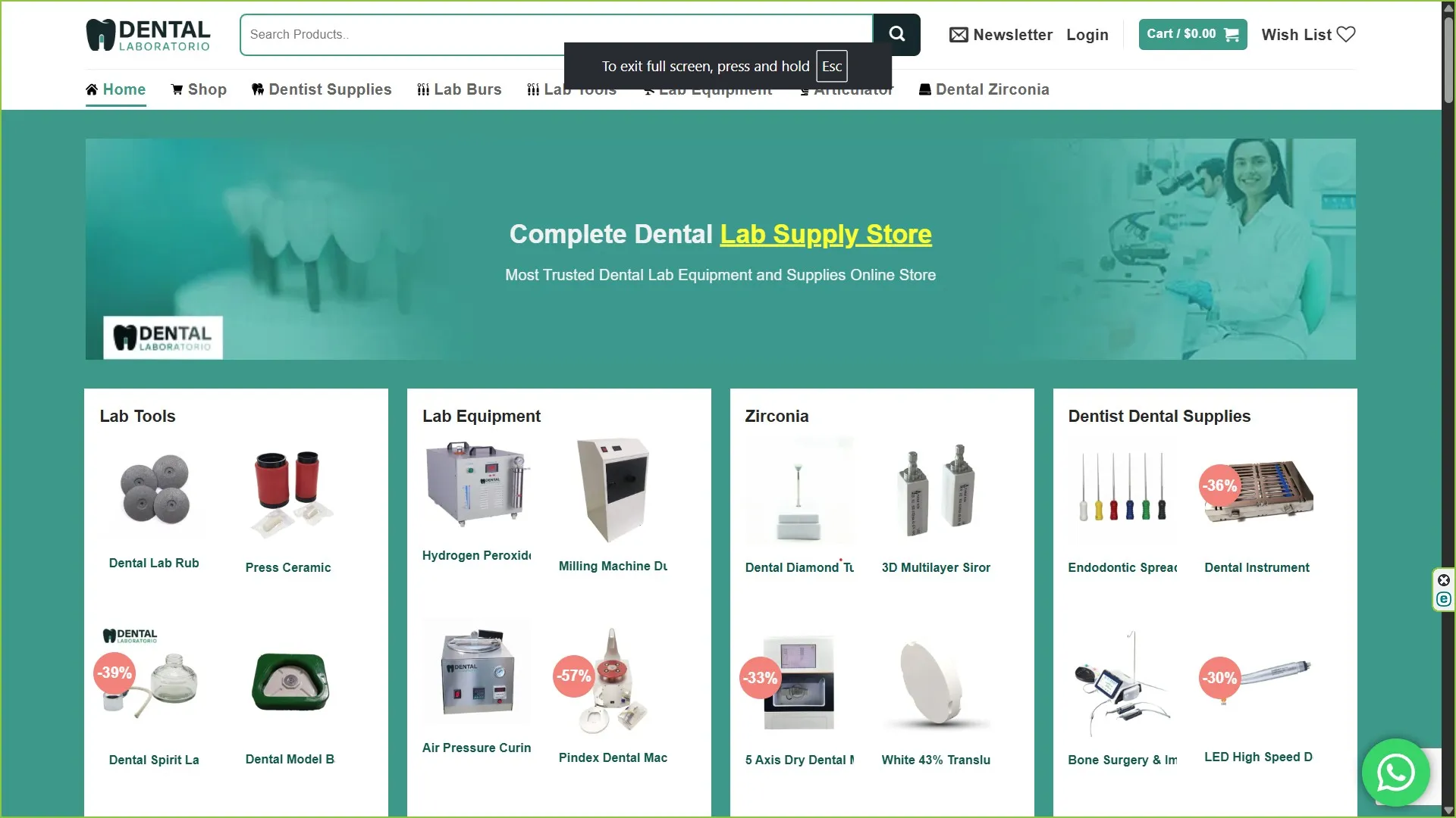 Dental Laboratorio homepage